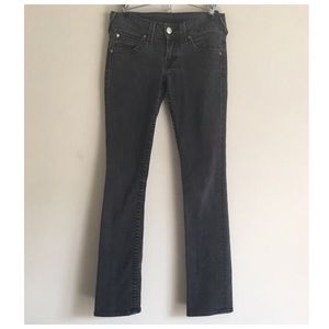 True Religion Black Straight Leg Jeans